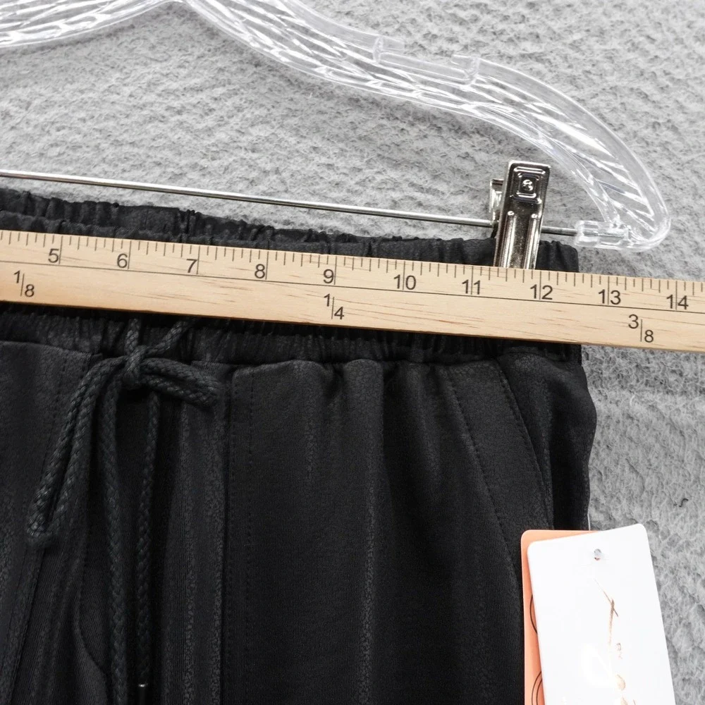 X by Gottex Studio Womens Black Faux Leather Joggers Ankle Zip Pants XS GM8011L - Picture 8 of 13